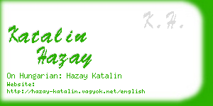 katalin hazay business card